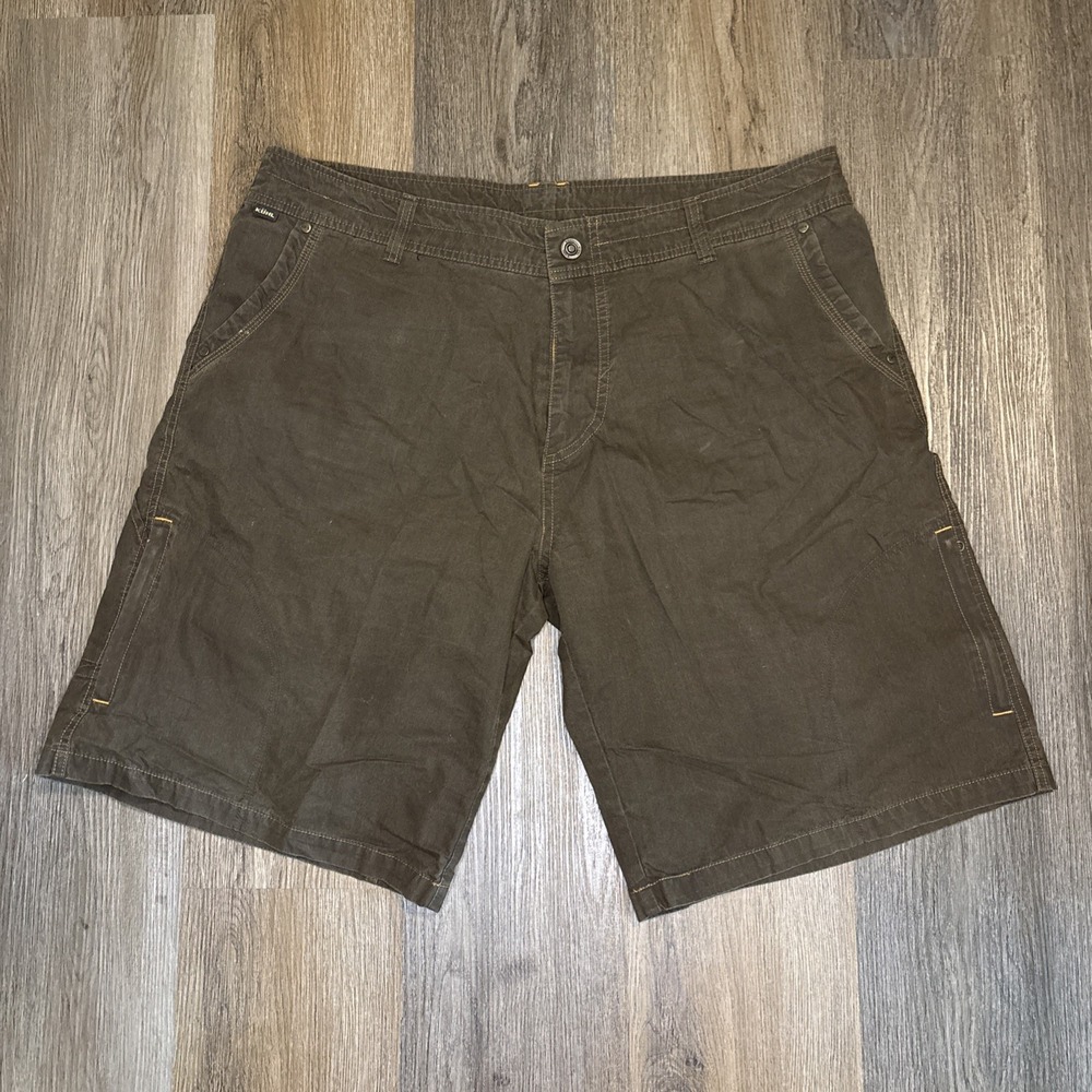 Kuhl Ramblr Short Mens 40 Brown Patina Dye‎ Vintage Cargo Pocket Hiking Outdoor